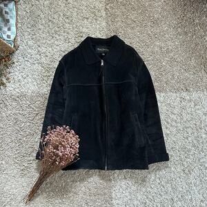 Marc New York Andrew Marc Black Leather Sheepskin Coat Jacket Men’s Size M